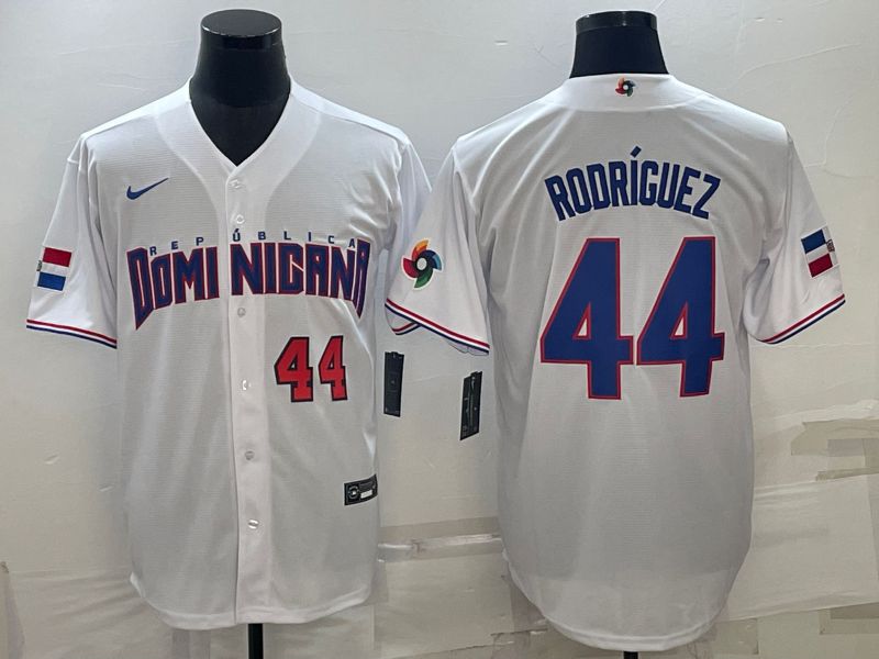 Men 2023 World Cub #44 Rodricuez White Nike MLB Jersey5->more jerseys->MLB Jersey